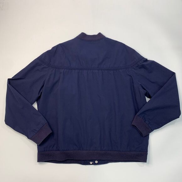 Vintage David Taylor Jacket Mens XLT Tall Navy Ribbed Long Sleeve Zip Pocket - Picture 8 of 10